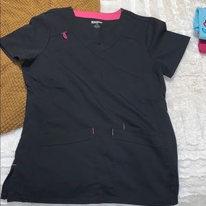 Black xs scrubstar scrub set